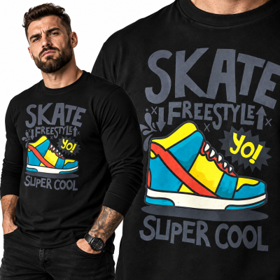LONGSLEEVE ŚMIESZNY SKATE FREESTYLE